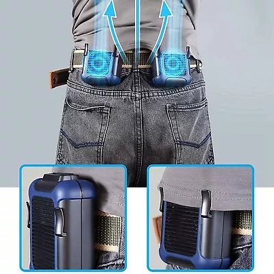 $47.76 • Buy 7000RMP Personal Belt Fan Clip On Waist Portable Cooling Fan & USB Necklace Fan✅