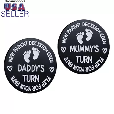 New Dad Mom Gifts Funny Decision Making Coin New Baby Gift For Parent Mummy Dad • $13.36