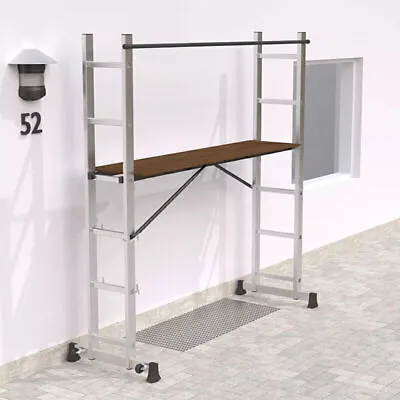 £116.97 • Buy 3.5M-5.7M Aluminium Folding Ladder 14 Way Combination Multi-Purpose Extendable