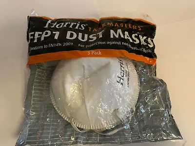 3x New Harris FFP1 DUST RESPIRATOR PPE Face MASK Non Hazardous Dust Protection • £7.99