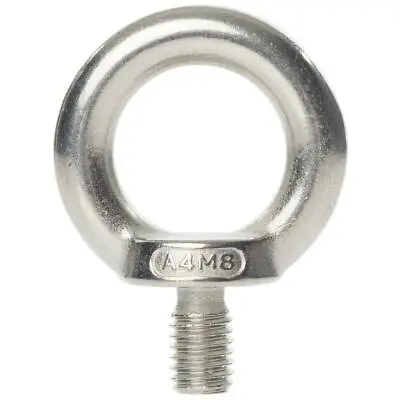 £2.88 • Buy M6, M8, M10, M12 Lifting Eye Bolts A4 Marine Grade Stainless Steel Metric Thread