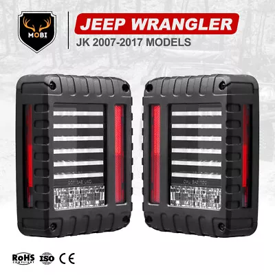 MOBI LED Tail Lights Brake Rear Signal Reverse For Jeep Wrangler JK 07-17 • $95.95