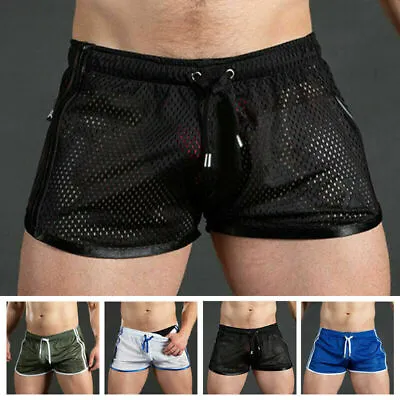 Hot Mens Mesh Jogging Basketball Shorts Running Workout Shorts Gym Fitness Pants • $8.99