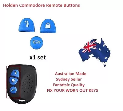 BLUE 1X Sets Key Remote Buttons Holden Commodore Key  VS VT VX VY VZ WH WK WL • $3.75