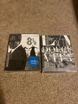 La Dolce Vita OOP Sealed And 8 1/2 Part Sealed | Criterion Collection Bluray Lot • $90