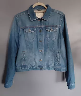 Marks And Spencer Indigo Collection Blue Denim Jacket UK Size 14 • £9.99