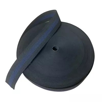 £9.99 • Buy 7.5 METRES - WIDE 70mm UPHOLSTERY Webbing BLACK ELASTIC Chair Seat Sofa 7.5m
