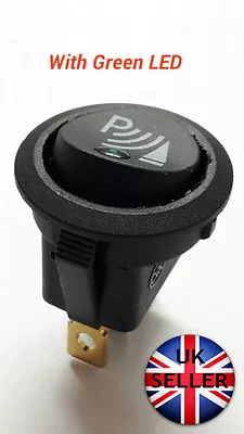 Parking Reversing Reverse Sensor Illuminated P Rocker Switch. Round Front Rear • £3.95