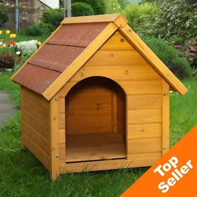 Wooden Dog Kennel Outdoor House Weather Proof Shelter Puppy Den - SMLXLXLL • £149.95