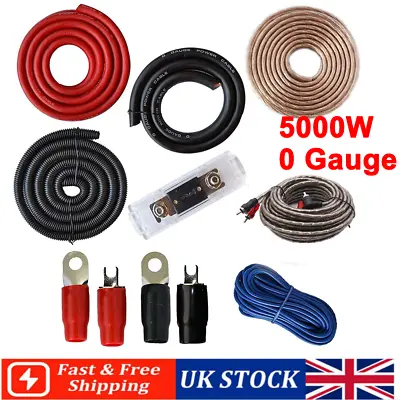 £27.97 • Buy 5000W 0 Gauge AWG Car Amp Audio Amplifier Wiring Kit Cable Subwoofer Install Set