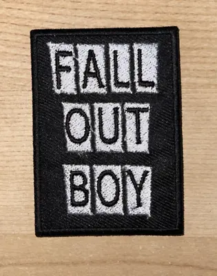 7 X 5 Cm - Fall Out Boy MUSIC IRON / SEW ON PATCHES ROCK MUSIC BAND EMBROIDERED • £2.99