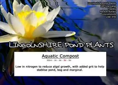 £17.98 • Buy Aquatic Compost - Aquatic Pond Soil - Ready To Use For Aquatic Plants & Basket