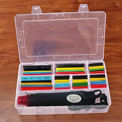 Heat Shrink Tubing Kit + Mini Heat Gun For Shrink Tubing - 328Pcs 2:1 Shrink Tub • $26.36