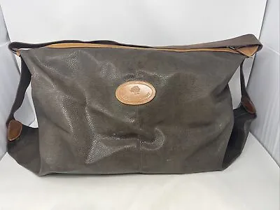 Vintage Authentic Mulberry Traveling Bag Scotchgrain Carry All Duffle Style • $120