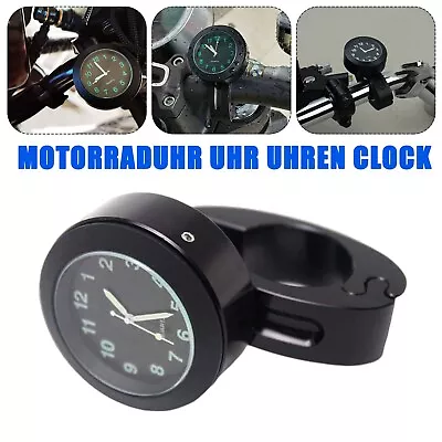 Universal Motorcycle 7/8'' 1'' Cruiser Handle Bar Mount Waterproof Clock Watches • $11.47