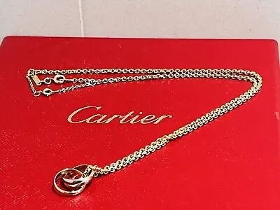 Vintage Cartier 18K Tri Gold Trinity Pendant Necklace….RaRe • $1580