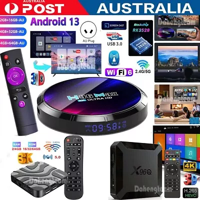 2024 Android Smart TV Box UHD 4/6/ 8K WIFI HD Media Player HDMI 8/16GB/32GB/64GB • $32.29