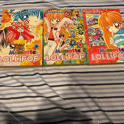 Mamotte! Lollipop Volumes 1-3 English Manga Michiyo Kikuta First Printing • $35