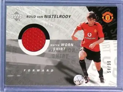 2003 Upper Deck Manchester United Match Worn Ruud Van Nistelrooy Shirt #54/99 • $135