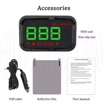 GPS HUD In Car Universal Heads Up Display Digital Speedometer Speed Warning OZ • $27.99