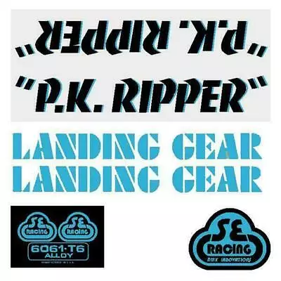 SE Racing - 80'S PK Ripper Decal Set In Black With Baby Blue Shadow - Old School • $60.50