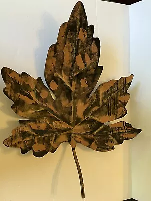 Metal Wall Art Leaf /Centerpiece 17 X 13 Inches • $26.97