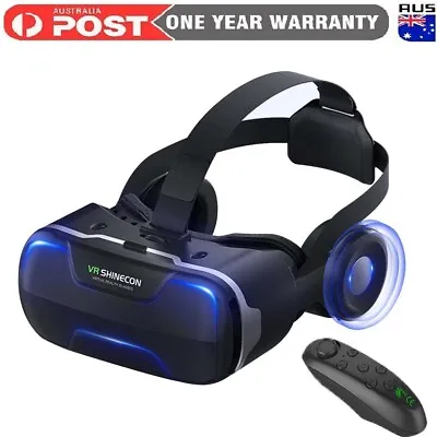 Shinecon VR Headset VR BOX Virtual Reality Glasses 3D For Lphone X 8 7 Samsung • $56.99