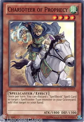 REDU-EN019 Charioteer Of Prophecy Common UNL Edition Mint YuGiOh Card • £0.99