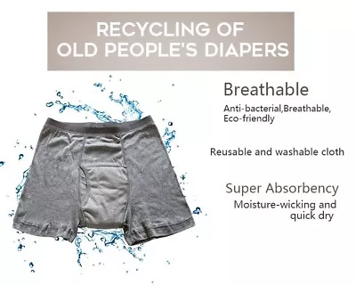 £12.49 • Buy UK Men Cotton INCONTINENCE Pants WASHABLE WITH PAD Briefs Knickers Adult 