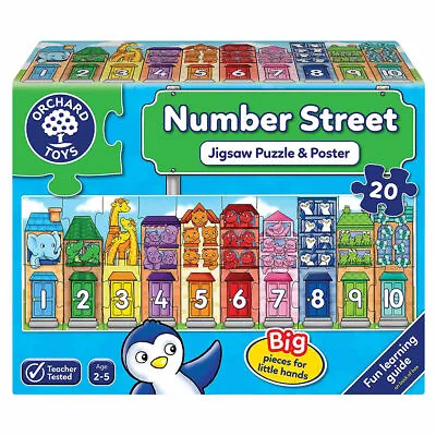 £12.99 • Buy Orchard Toys Number Street Educational 20-Piece Jigsaw Puzzle And Poster New 