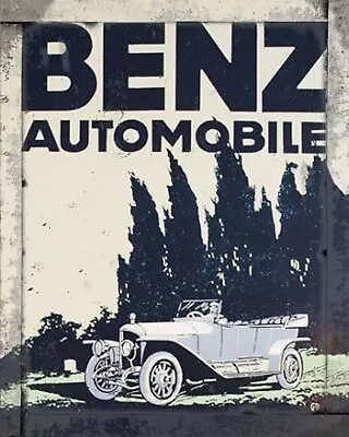 Mercedes-Benz Automobile 8x10 Rustic Vintage Sign Style Poster • $12.50