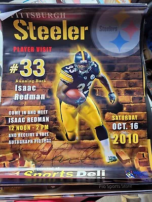 Pittsburgh Steelers Isaac Redman Autographed/signed Meet & Greet Poster 22x28 • $19.99