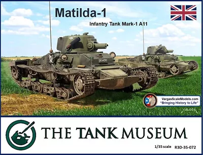 1/35  British A11 Infantry Tank Matilda 1 3D Resin Comp Kit • $74.50
