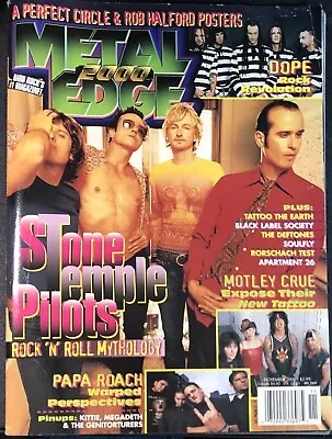 Metal Edge Magazine November 2000 Vol 46 No 7 Motley Crue Stone Temple Pilots • $20.99
