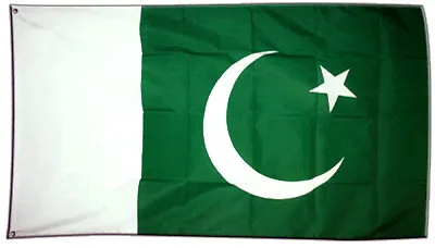 Pakistan Flag 5 X 3 FT - 100% Polyester With Eyelets - South Asia • £6.99