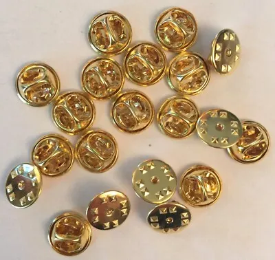 Brass Clutch Clasp Butterfly Military Pin Backs Guards Gold  20pk • $5.97