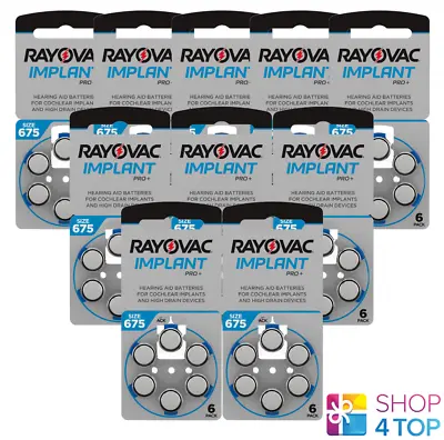 60 Rayovac Implant Pro Taille 675 Mf PR44 Batteries Hearing Aid Cochlear • $35.08