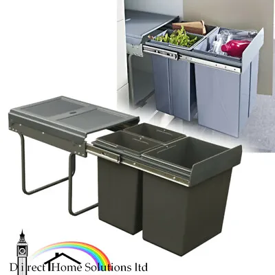 Hafele Pull Out Kitchen Waste Bin 2 X 10L & 1x 20L For Min Cabinet Width 400mm • £100.98