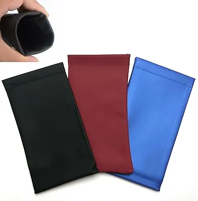 Glasses Pouches/Spring Magnetic Close Bag/Soft Case For SunglassesEyewearPhone • £14.99
