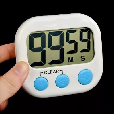 Large Numbers Kitchen Timer Digital Display Screen Magnetic COUNT DOWN Alarm OZ • $5.20