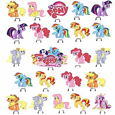 23 My Little Pony Edible Edible Cup Cake Toppers Birthday Party Wafer Card • £4.50