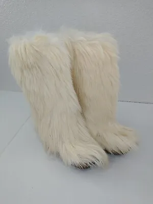 Vintage Koflach Goat Hair Women's Boots Size 7 Yeti Boho Snow Boots Austria • £192.06