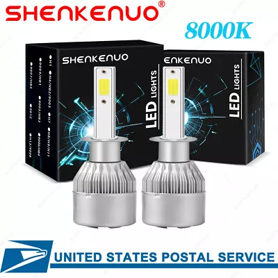 2PC H1 Ice Blue LED Headlight Bulb Conversion Kit High Low Beam Fog Lamp 8000K • $23.99