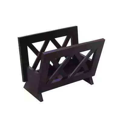 Contemporary Mahogany Solid Wood Magazine Rack • $31.34