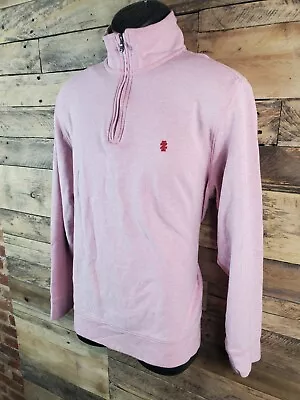 IZOD Longsleeve Shirt Men Size Large Pink Half Zip Chest 44  Length 25.5  • $9.99