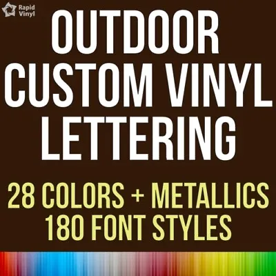 Custom Vinyl Lettering Outdoor Decal Car Truck Boat RV Door Window Glass Sticky • $8.99