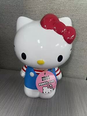 Sanrio Hello Kitty Pencil Cup / Cosmetic Brush Holder - Red White Blue • $22.99