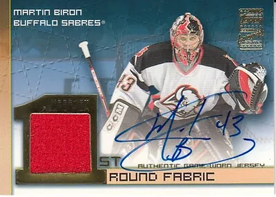 2002-03 TOPPS FIRST ROUND FABRIC MARTIN BIRON AUTO JERSEY SIGN See Descr Ship$ • $3.99