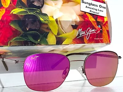 NEW Maui Jim CRATER RIM POLARIZED Ruby Sunrise Pink Sunglass P824-24 • $158.86