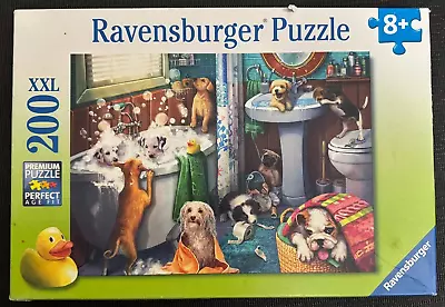 Ravensburger 200 XXL Puzzle Bathroom Break Dogs Taking A Bath • $6.95